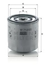 OLEJOVÝ FILTER VW UP SKODA CITIGO SEAT MII 2011- MANN Výrobca dielov Mann-Filter