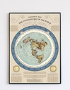 Карта мира Плоской Земли Глисона 1892 года Отремонтированный