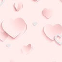 ГЛЯНЦЕВЫЕ БУМАЖНЫЕ ОБОИ РОЗОВЫЕ СЕРДЦА