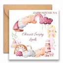 ZAPROSZENIA NA CHRZEST IMIĘ KOPERTA SYRENKA 065