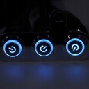 ПЕРЕМИКАЧ DO МОТОЦИКЛА ВИМИКАЧ BLUE 3LED АЛЮМІНІЄВИЙ 12V 50CM  фото 7
