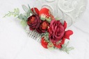 Гребень для волос пионовидная роза RED свадебное украшение