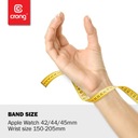 Crong Crong Liquid - Pasek do Apple Watch 42/44/45/49 mm (czarny) Płeć uniseks