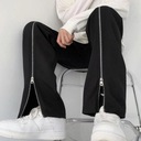 Korean Zipper Design Trendy Men Straight Pants Cas Płeć mężczyzna