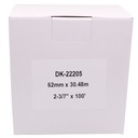 Термолента для Brother QL DK22205 62ммх30,48м