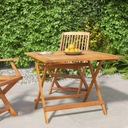 vidaXL Skladací záhradný stôl, 90x90x75 cm, masívne akáciové drevo Tvar stola štvorcový