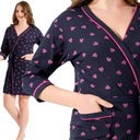 ЖЕНСКИЙ ТОНКИЙ ХЛОПКОВЫЙ ХАЛАТ С ЗАВЯЗКОЙ РОЗОЙ С КАРМАНОМ