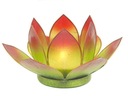 świecznik lampka lotos z muszli capiz zielony
