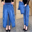 WinterEmboidery Jeans Dámske elastické džínsy s vysokým pásom 5XL FashionWomen B Značka bez značky