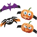 ХЭЛЛОУИН бумажные повязки, тыквы, летучая мышь, паук