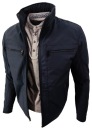 МУЖСКАЯ ПЕРЕХОДНАЯ КУРТКА ПРОСТОГО ТЕМНО-СИНЕГО ЦВЕТА ПРЯМАЯ 2468 XL