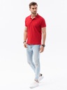 Рубашка-поло мужская, трикотаж пике, красная S1374 M