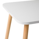 Detský stôl 52 x 70 cm biely, na hranie a učenie s výrezom, 3-7 rokov Hĺbka nábytku 52 cm