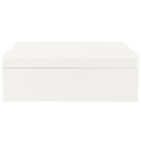 Белый деревянный ящик с ручками 40х30х14 см.