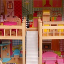 Drevený domček pre bábiky bazénový nábytok ECOTOYS Efekty LED podsvietenie
