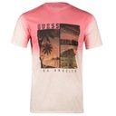 T-Shirt Męski GUESS X3YI04 KAK90 Różowy