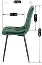 Набор лофт для гостиной, столовой, столовой и 4 зеленых велюровых стульев ROBIN