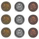 ZESTAW 9 PIRACKICH METALOWYCH MONET LARP RPG