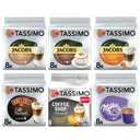 Капсулы Tassimo, набор Латте Маккиато, Капучино ароматизированный, 48 сортов кофе