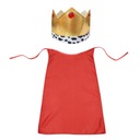 КОСТЮМ ПРАВИТЕЛЯ КОРОЛЯ КОРОНА 55см 2 шт.