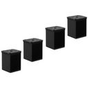 4x КВАДРАТНЫЕ РЕГУЛИРУЕМЫЕ МЕБЕЛЬНЫЕ НОЖКИ 60 ММ, ЧЕРНЫЕ