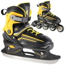 Роликовые коньки NILS, роликовые коньки 2 в 1, регулируемые хоккейные коньки для детей 34-38 лет