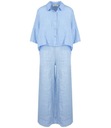 Plátený oversize komplet nohavice kultoy a krátka košeľa LAILA M Pohlavie Výrobok pre ženy
