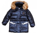 Zimná nepremokavá bunda strieborná veľmi teplá kožušina 6 122 128 Strih páperový