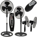 MOCNY WENTYLATOR STOJĄCY PODŁOGOWY WIATRAK REGULOWANY OBROTOWY TIMER PILOT