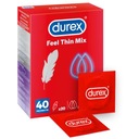 Презервативы DUREX FEEL THIN MIX, с тонкими стенками, увлажненные, 2 вида, 40 шт.