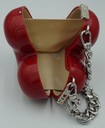 GCDS Heart Bag Kabelka Mini Dominujúca farba červená