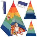 Индийская палатка ТИПИ, Домик для детей ВИГВАМ, разноцветная, 100 шариков SELONIS