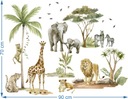 Samolepky na stenu pre deti Zvieratá Safari Značka SZERIDAN