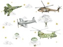 ВОЕННАЯ АВИАЦИЯ облака XL наклейки на стену