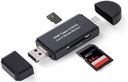 Čítačka kariet 5v1 SD MicroSD USB TYP-C MicroUSB TF Stav balenia originálne