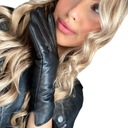 SKÓRZANE RĘKAWICZKI DAMSKIE OCIEPLANE SKÓRA M