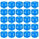 ZESTAW 25 KOSTEK K6 RPG KOŚĆ SZEŚCIOŚCIENNA KRYSZTAŁ MANY 1,6 CM