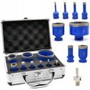 НАБОР КОРОНОК ЗЕЛЕНЫХ АЛМАЗНЫХ ПИЛОВ 9 предметов 6-68 мм M14