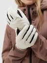 Женские лыжные перчатки - кремовые.