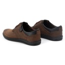 Мужские кожаные повседневные туфли на шнуровке POLISH 402H темно-коричневые 37