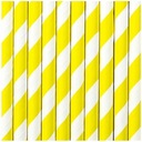 Бумажные трубочки BIO TUBES, желтые и белые, для питья