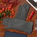 Teplé šedé dámske rukavice dotyk s fleecom Kód výrobcu K28