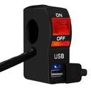 ПЕРЕКЛЮЧАТЕЛЬ ЗАРЯДНОЕ УСТРОЙСТВО ДЛЯ МОТОЦИКЛА LED USB 2A