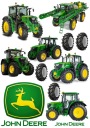 JOHN DEERE TRACTOR Торт Вафельный Принт А4