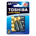 Щелочные батарейки TOSHIBA FINGERS LR6 AA 6 шт.