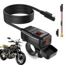 ЗАРЯДНИЙ ПРИСТРІЙ МОТОЦИКЛЕТНА 12-24V Z USB QC3.0 I TYPE-C PD ВОДОВІДШТОВХУЮЧА  фото 8