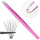 ПРЯМОЙ ПИНЦЕТ для наращивания ресниц, РОЗОВЫЙ