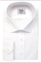 Мужская рубашка белая структура SLIM рубашка хлопок с длинным рукавом размер L
