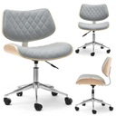 МАЛЕНЬКИЙ СТЕГАНЫЙ СТОЛ С АЛМАЗОМ BRUNO СЕРЫЙ ДУБ ЭКО КОЖА ХРОМ