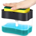 ДОЗАТОР ДЛЯ ЖИДКОСТИ ДЛЯ МЫЛА КОНТЕЙНЕР ДЛЯ ГУБКИ 385 МЛ + ГУБКА